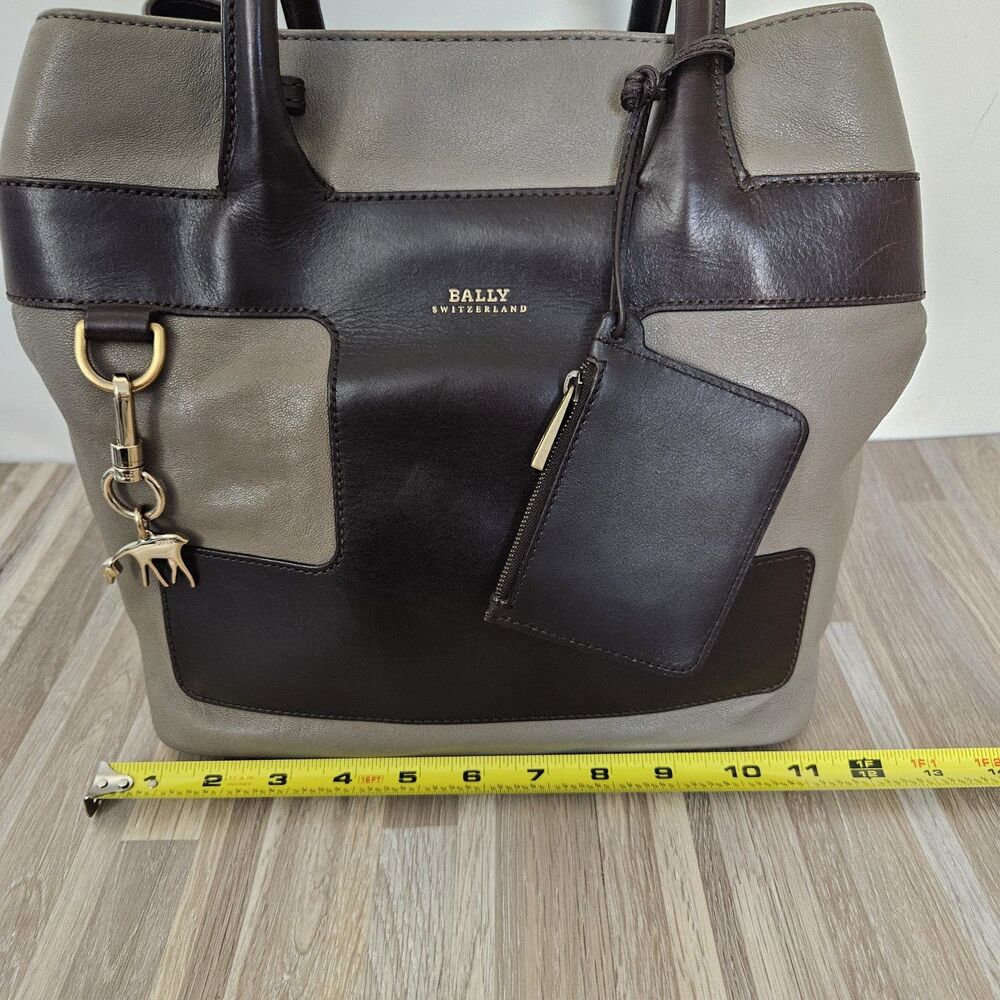 Bally Goat Skin Leather Handbag PINA-MD Tote Satchel Shoulder Swiss Made Vintage - Picture 10 of 16